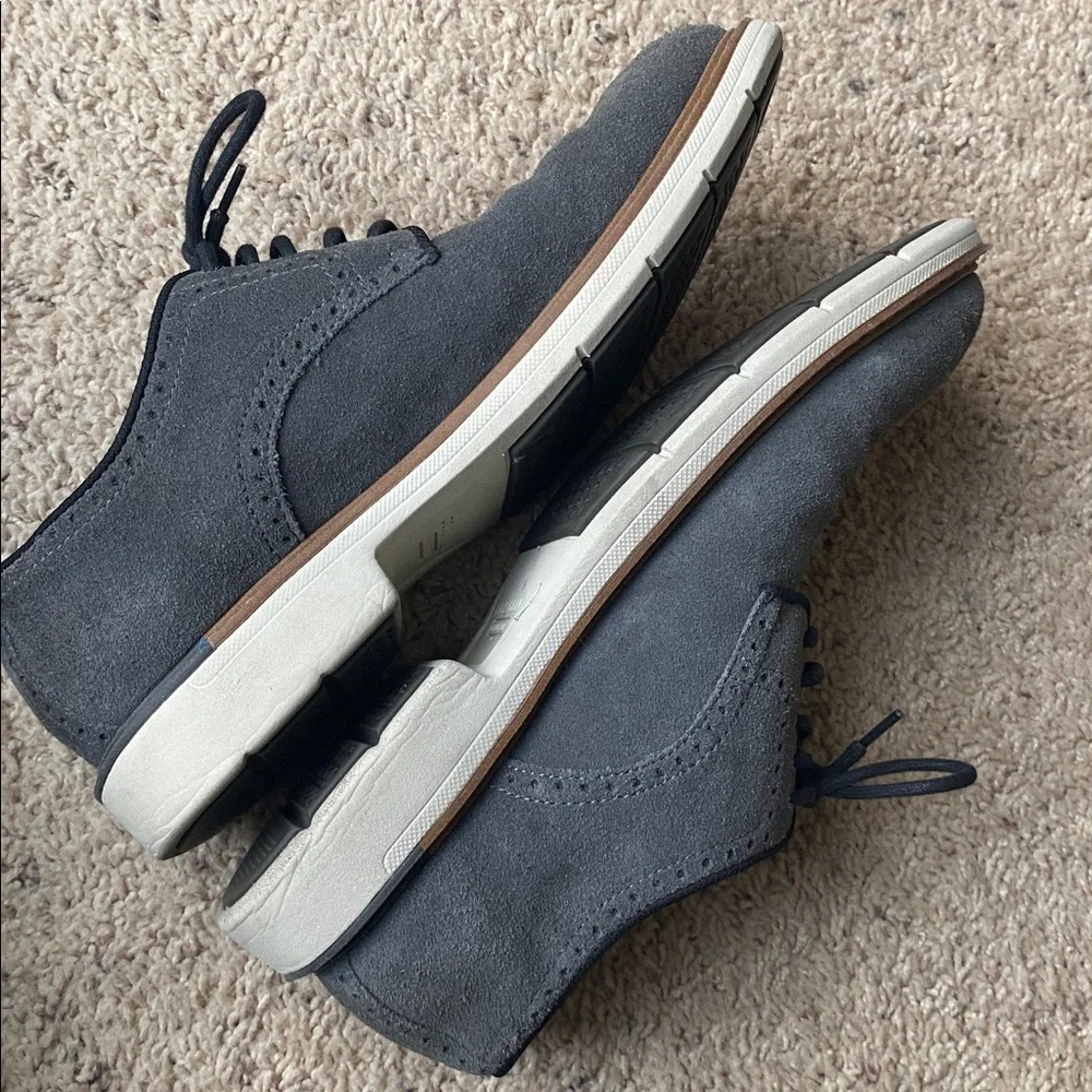 Cole Haan gray suede oxfords